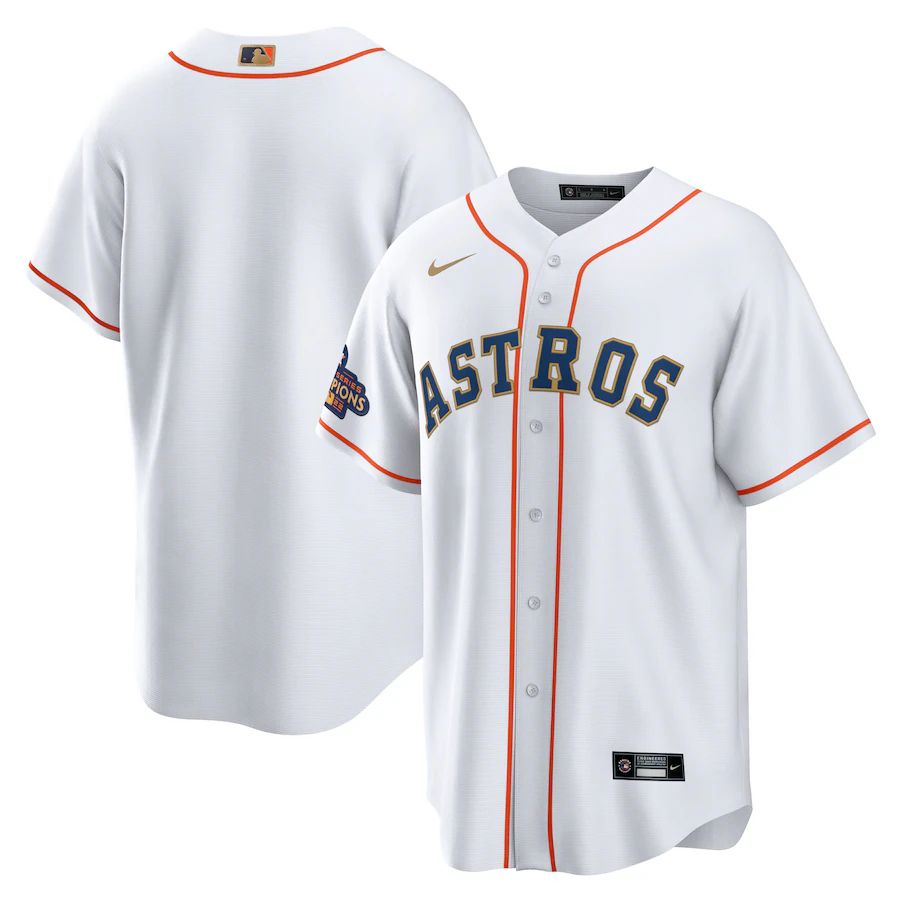 Houston Astros Blank Nike White/Gold Men's 2023 Gold Collection Replica ...