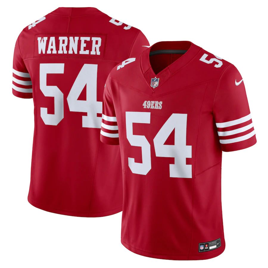 San Francisco 49ers #54 Fred Warner Men's Scarlet Vapor F.u.s.e 