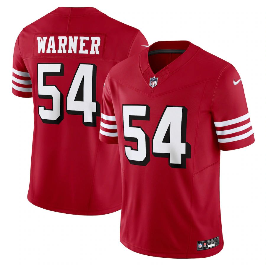 Cheap San Francisco 49Ers #54 Fred Warner Men'S Scarlet Vapor F.U.S.E ...