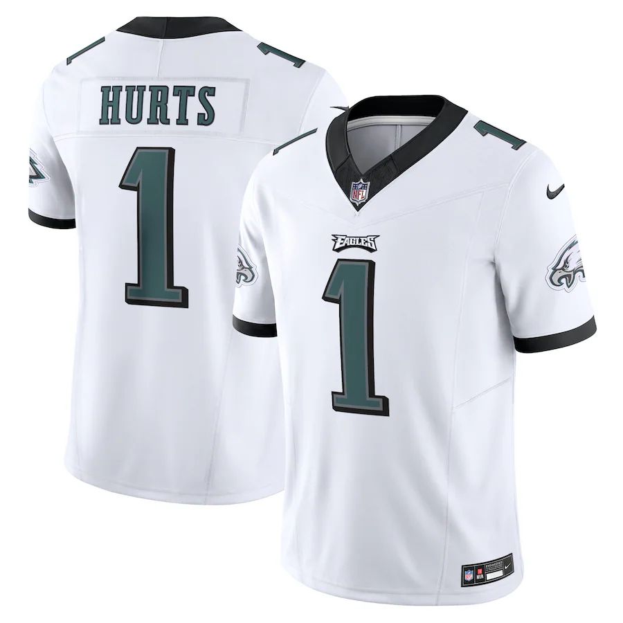 Philadelphia Eagles #1 Jalen Hurts Men'S White Vapor F.U.S.E. Limited ...